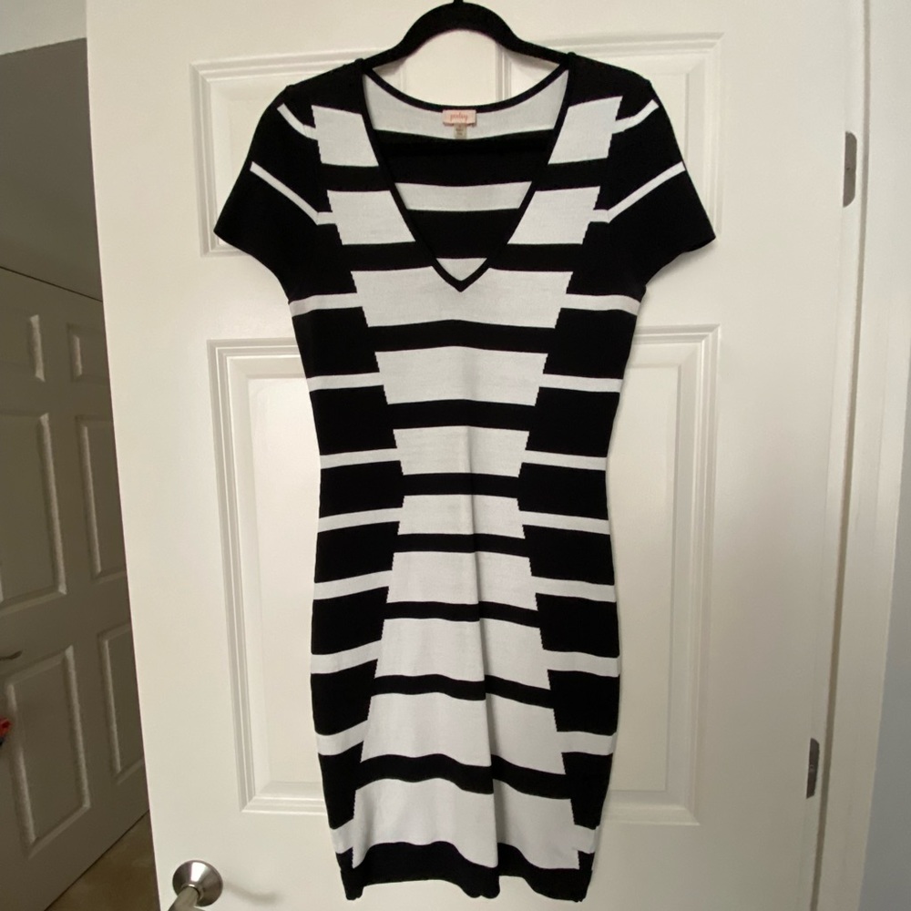 ⚫️ Pixley Striped Sweater Dress - Size Medium ⚪️